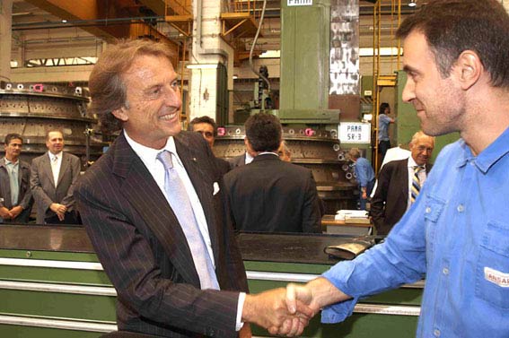 Montezemolo in visita all'ANSALDO